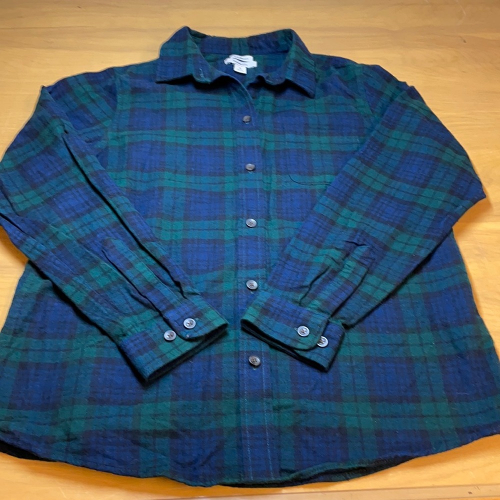 L.L. Bean Blackwatch Plaid Flannel Shirt M
